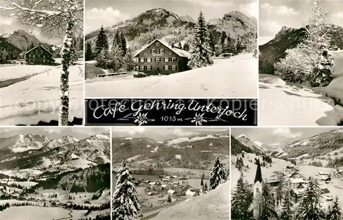 Unterjoch Cafe Gehring Panorama Kirche Unterjoch