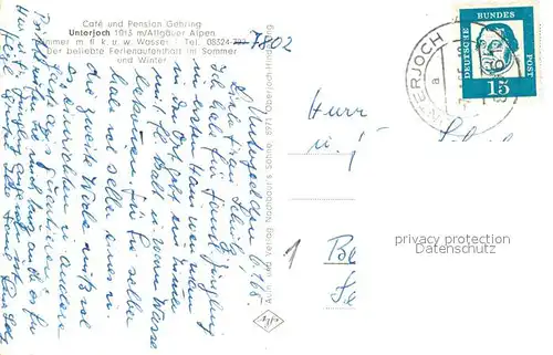 Unterjoch Cafe Gehring Panorama Kirche Unterjoch