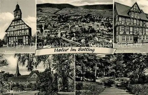 Uslar_Solling Rathaus Hotel Menzhausen Kirche Forstgarten Uslar_Solling