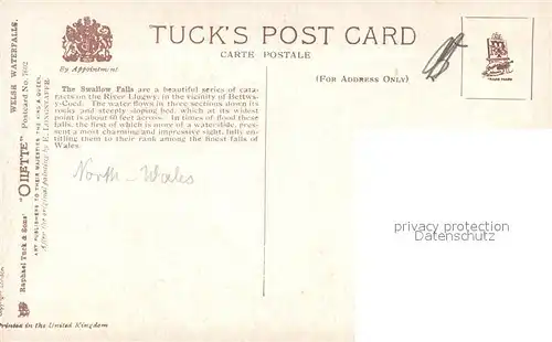 Verlag_Tucks_Oilette_Nr. 7602 Swallow Falls Betws y Coed 