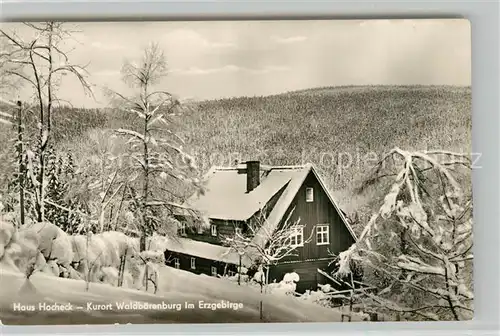 Waldbaerenburg Haus Hocheck Winterlandschaft Waldbaerenburg