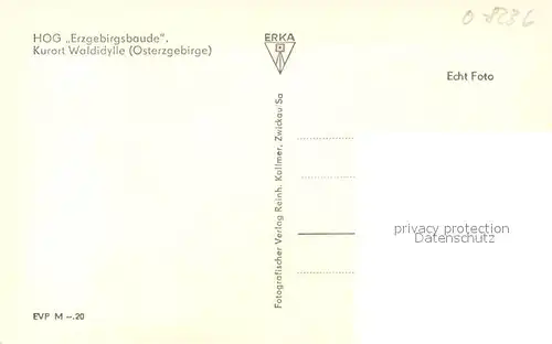 Waldidylle HOG Erzgebirgsbaude Waldidylle