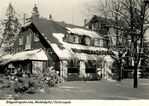 Waldidylle Erzgebirgsbaude im Winter Waldidylle