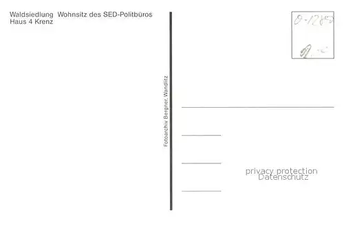 Wandlitz Waldsiedlung Wohnsitz SED Politbuero Haus 4 Krenz Wandlitz