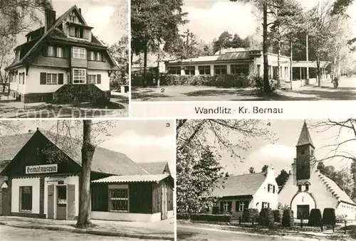 Wandlitz Kinderwochenheim Thaelmannstrasse Cafe am See Kirche Museum Wandlitz