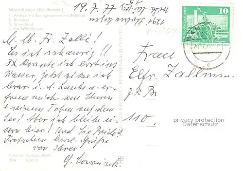 Wandlitz Wandlitzsee Springbrunnen Bahnhof Strandbad Bootspartie Wandlitz