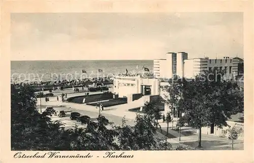 Warnemuende_Ostseebad Kurhaus Strand Kupfertiefdruck Warnemuende_Ostseebad