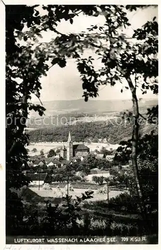 Wassenach Panorama Luftkurort Durchblick zur Kirche Wassenach