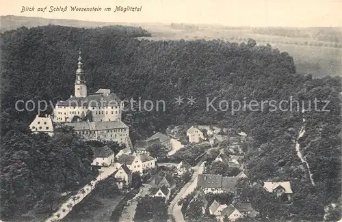 Weesenstein Schloss Fliegeraufnahme Weesenstein