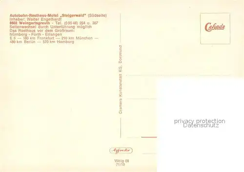 Weingartsgreuth Autobahn Rasthaus Motel Steigerwald Weingartsgreuth