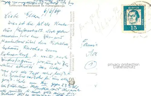 Weissenstadt Ortsansicht Weissenstadt