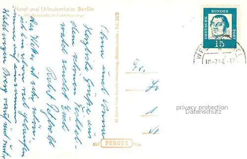 Weissenstadt Hotel und Urlauberheim Berlin Weissenstadt