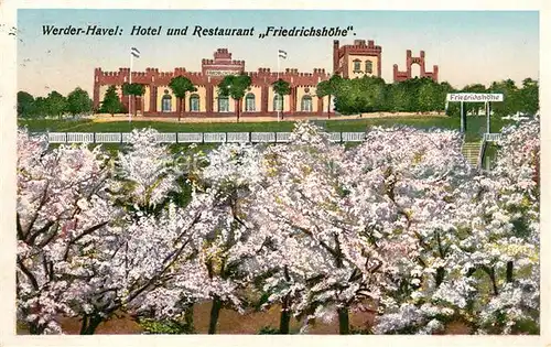 Werder_Havel Hotel Restaurant Friedrichshoehe Baumbluete Werder Havel