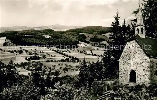 Weschnitz Historische Walburgiskapelle Landschaftspanorama Weschnitz