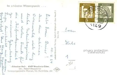 Weschnitz Landschaftspanorama Wiesengrund Weschnitz