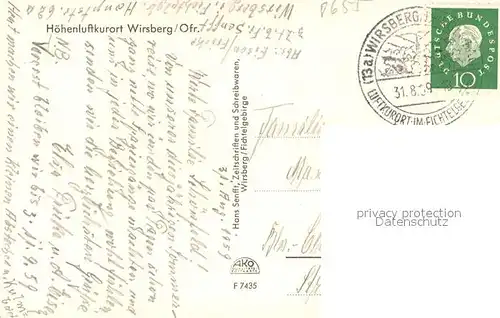 Wirsberg Total Hauptstrasse Hubertus Schorgastbruecke Wirsberg