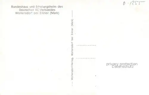 Woltersdorf_Erkner Bundeshaus Erholungsheim EC Verband Vorhalle Woltersdorf Erkner