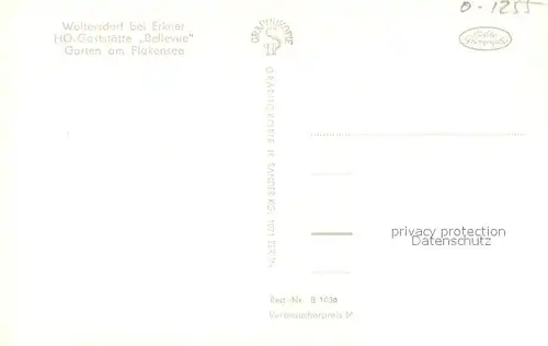 Woltersdorf_Erkner HO Gaststaette Bellevue Garten Fiakersee Woltersdorf Erkner