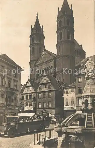 Worms_Rhein Markt Dom Siegfriedsbrunnen Worms Rhein