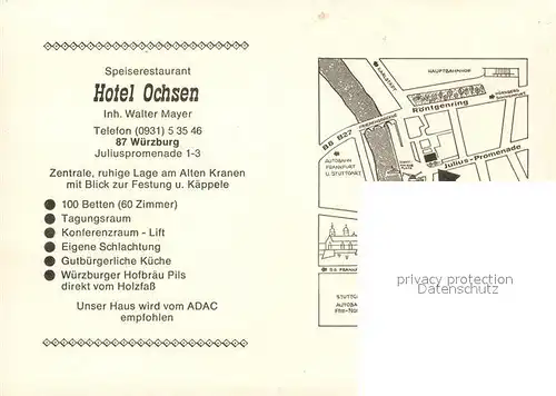 Wuerzburg Hotel Ochsen Restaurant Wuerzburg