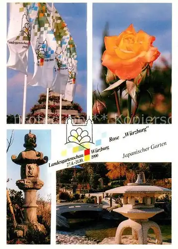 Wuerzburg Landesgartenschau Rose Japanischer Garten Wuerzburg