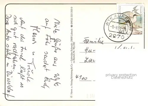 Wyk_Foehr Strand Hafen Windmuehle Kirche Reetdachhaus Foehr