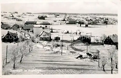 Zinnwald Georgenfeld Winterpanorama Erzgebirge Feldpost Zinnwald Georgenfeld