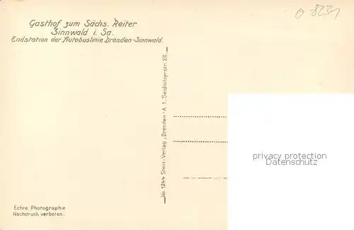 Zinnwald Georgenfeld Gasthof zum Saechsischen Reiter im Winter Zinnwald Georgenfeld