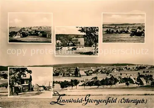 Zinnwald Georgenfeld Teilansichten Landschaftspanorama Zinnwald Georgenfeld