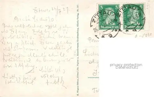 Zittau Markt mit Rolandbrunnen Zittau