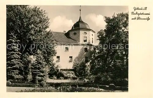 Zittau Stadtgaertnerei mit Blumenuhr Zittau