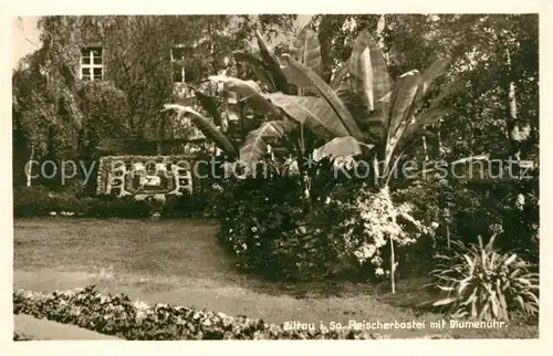 Zittau Fleischerbastei mit Blumenuhr Zittau