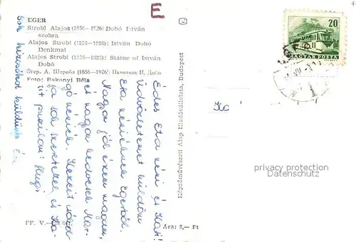 AK / Ansichtskarte Eger_Cheb_Tschechien Istvan Dobo Denkmal 