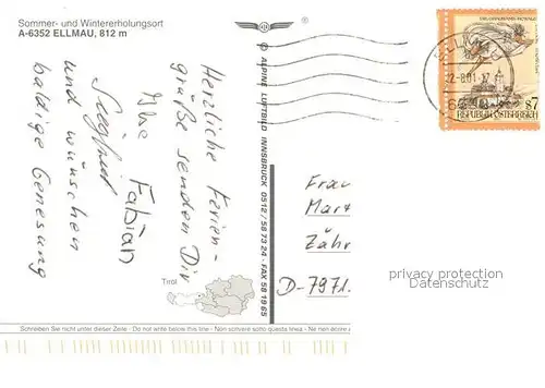 AK / Ansichtskarte Ellmau_Tirol Fliegeraufnahme Ellmau Tirol