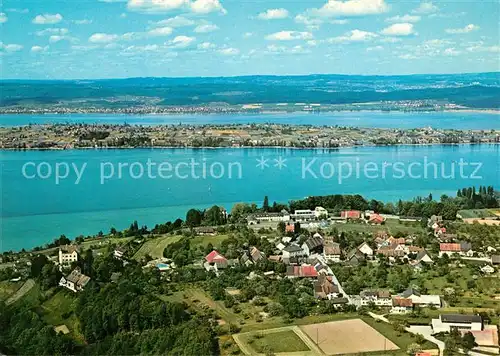 AK / Ansichtskarte Arenenberg Fliegeraufnahme Untersee mit Insel Reichenau Arenenberg