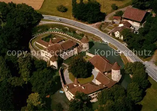 AK / Ansichtskarte Seengen_AG Wasserschloss Hallwil Fliegeraufnahme Seengen_AG