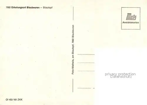 AK / Ansichtskarte Blaubeuren Partie am Blautopf Blaubeuren