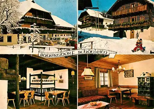 AK / Ansichtskarte Oberaichwald_Finkenstein Bauerndorf Schoenleitn Gastraeume Oberaichwald_Finkenstein