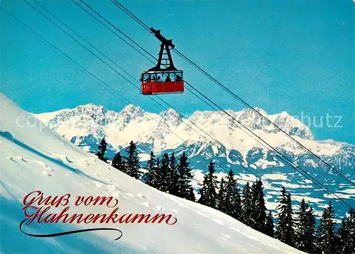 AK / Ansichtskarte Kitzbuehel_Tirol Hahnenkammbahn mit Wildem Kaiser Kitzbuehel Tirol
