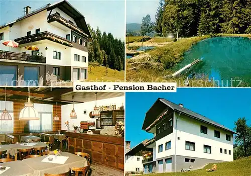 AK / Ansichtskarte Wieting Gasthof Pension Bacher Gaststube Fischteich Wieting