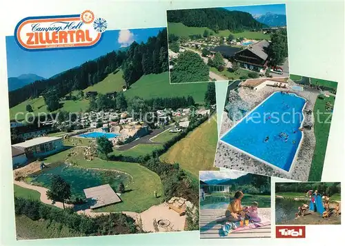 AK / Ansichtskarte Fuegen Camping Hell Zillertal Panorama i Fuegen