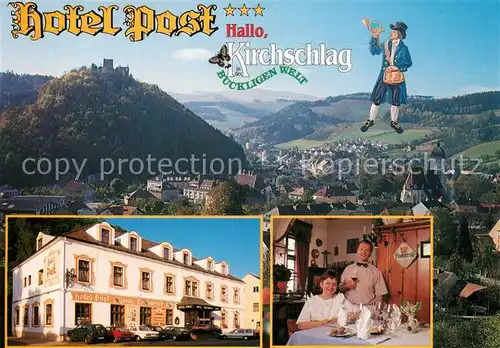 AK / Ansichtskarte Kirchschlag_Buckligen_Welt Hotel Post Wirtsleute Kirchschlag_Buckligen