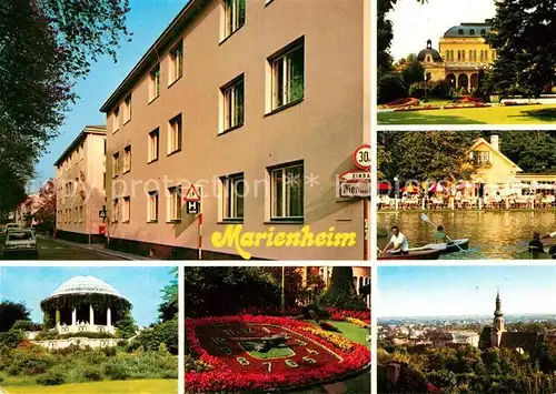 AK / Ansichtskarte Baden_Wien Marienheim Pavillon Blumenuhr Panorama Baden_Wien