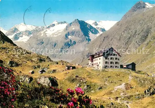 AK / Ansichtskarte Stubaier_Alpen Franz Senn Huette mit Alpeine Stubaier Alpen