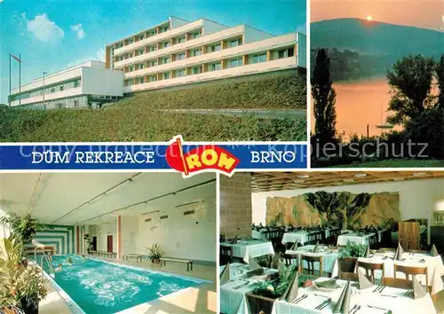 AK / Ansichtskarte Brno_Bruenn Duem Rekreacne Hallenbad Gaststube Brno_Bruenn