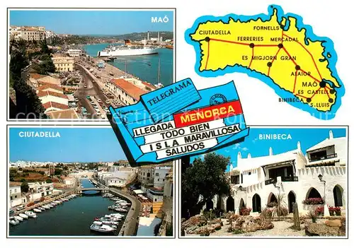 AK / Ansichtskarte Menorca Mao Ciutadella Binibeca Menorca