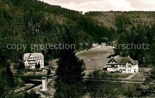 AK / Ansichtskarte Bad_Liebenzell Monbachtal Kurhaus und Jugendherberge Eisenbahn Bad_Liebenzell