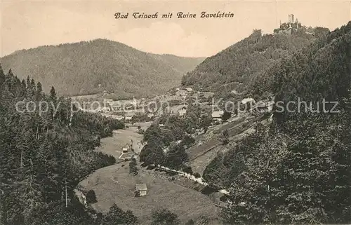 AK / Ansichtskarte Bad_Teinach Zavelstein Landschaftspanorama mit Ruine Zavelstein Bad_Teinach Zavelstein