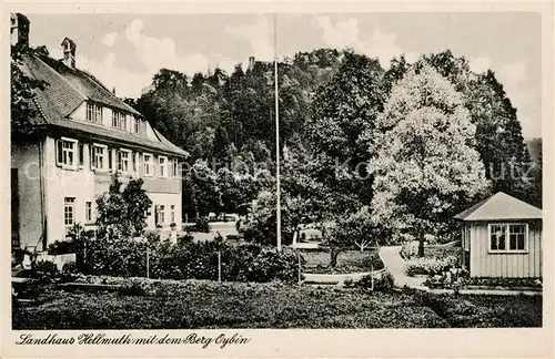 AK / Ansichtskarte Oybin Landhaus Hellmuth mit Berg Oybin Zittauer Gebirge Oybin