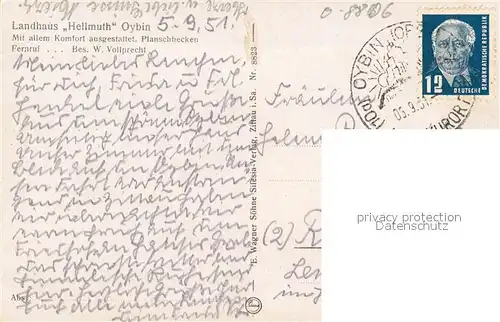 AK / Ansichtskarte Oybin Landhaus Hellmuth mit Berg Oybin Zittauer Gebirge Oybin